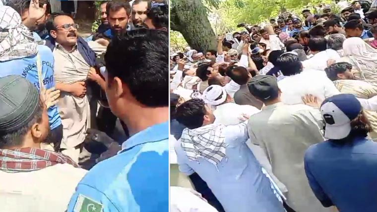 سرکاری ملازمین کا شاہراہ دستور پر احتجاج، پارلیمنٹ ہاؤس جانے کی کوشش پر متعدد مظاہرین گرفتار