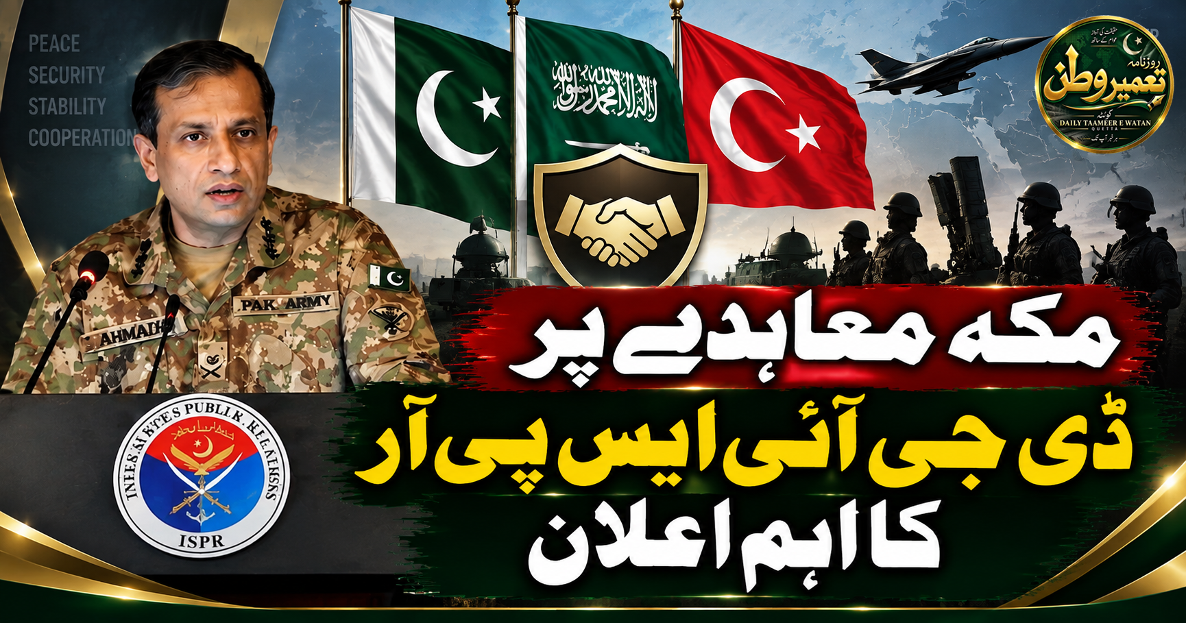 مکہ معاہدے پر ڈی جی آئی ایس پی آر کا اہم اعلان