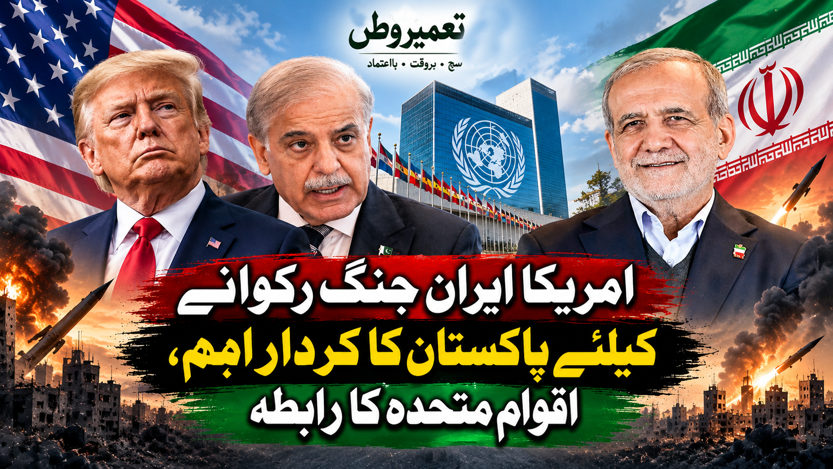 امریکا ایران جنگ رکوانے کیلئے پاکستان کا کردار اہم، اقوام متحدہ کا رابطہ