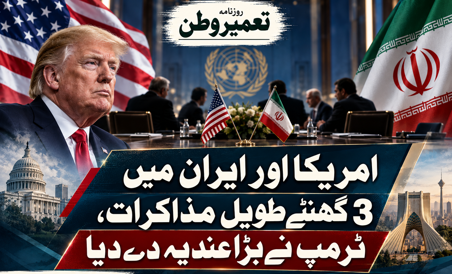 امریکا اور ایران میں 3 گھنٹے طویل مذاکرات، ٹرمپ نے بڑا عندیہ دے دیا