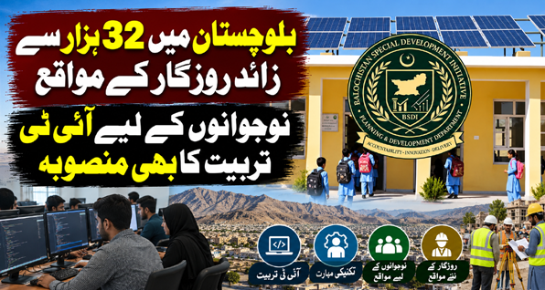 بلوچستان میں 32 ہزار سے زائد روزگار کے مواقع، نوجوانوں کے لیے آئی ٹی تربیت کا بھی منصوبہ