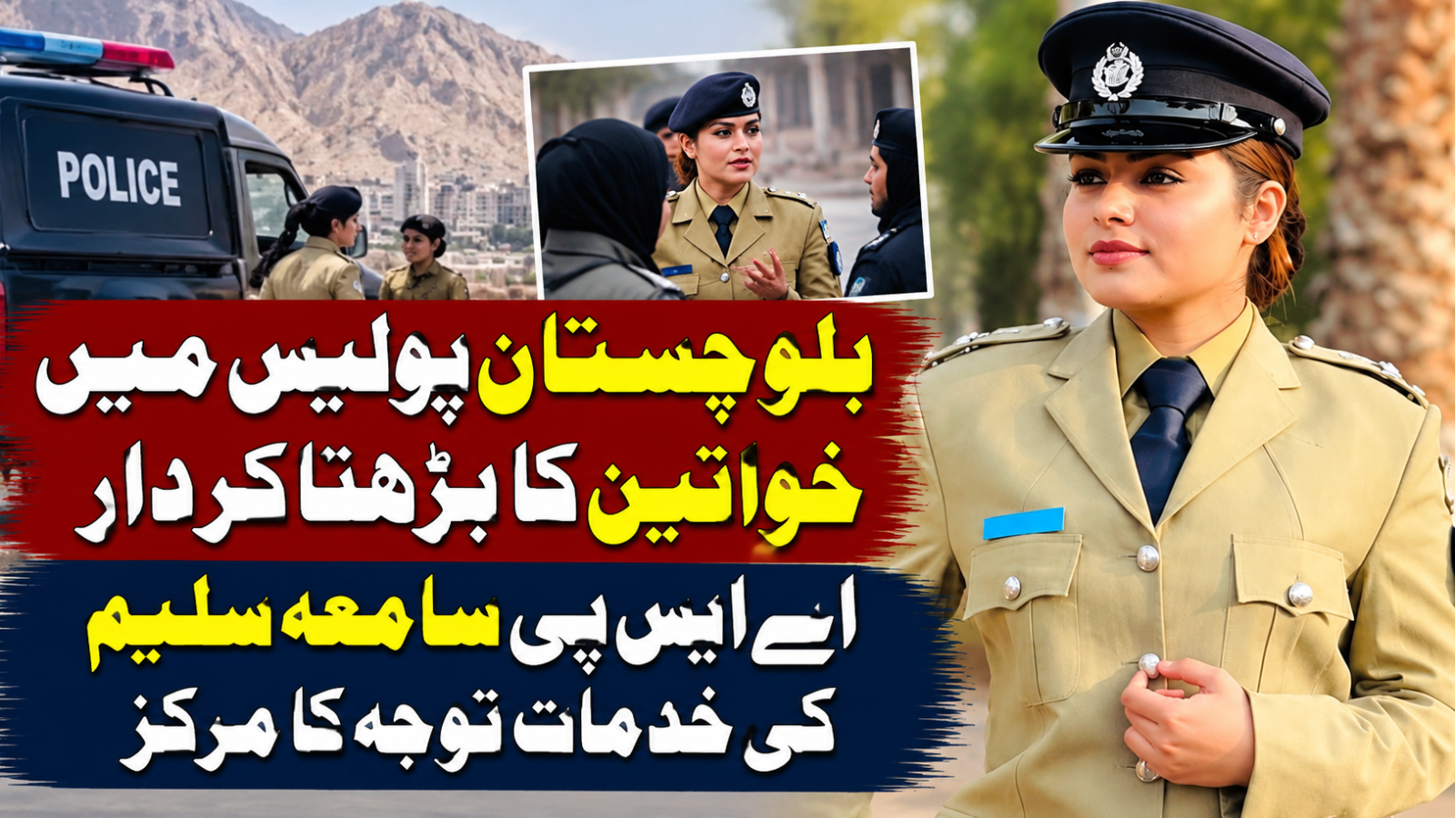 بلوچستان پولیس میں خواتین کا بڑھتا کردار، اے ایس پی سامعہ سلیم کی خدمات توجہ کا مرکز