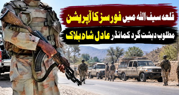 قلعہ سیف اللہ میں فورسز کا آپریشن، مطلوب دہشت گرد کمانڈر عادل شاہ ہلاک