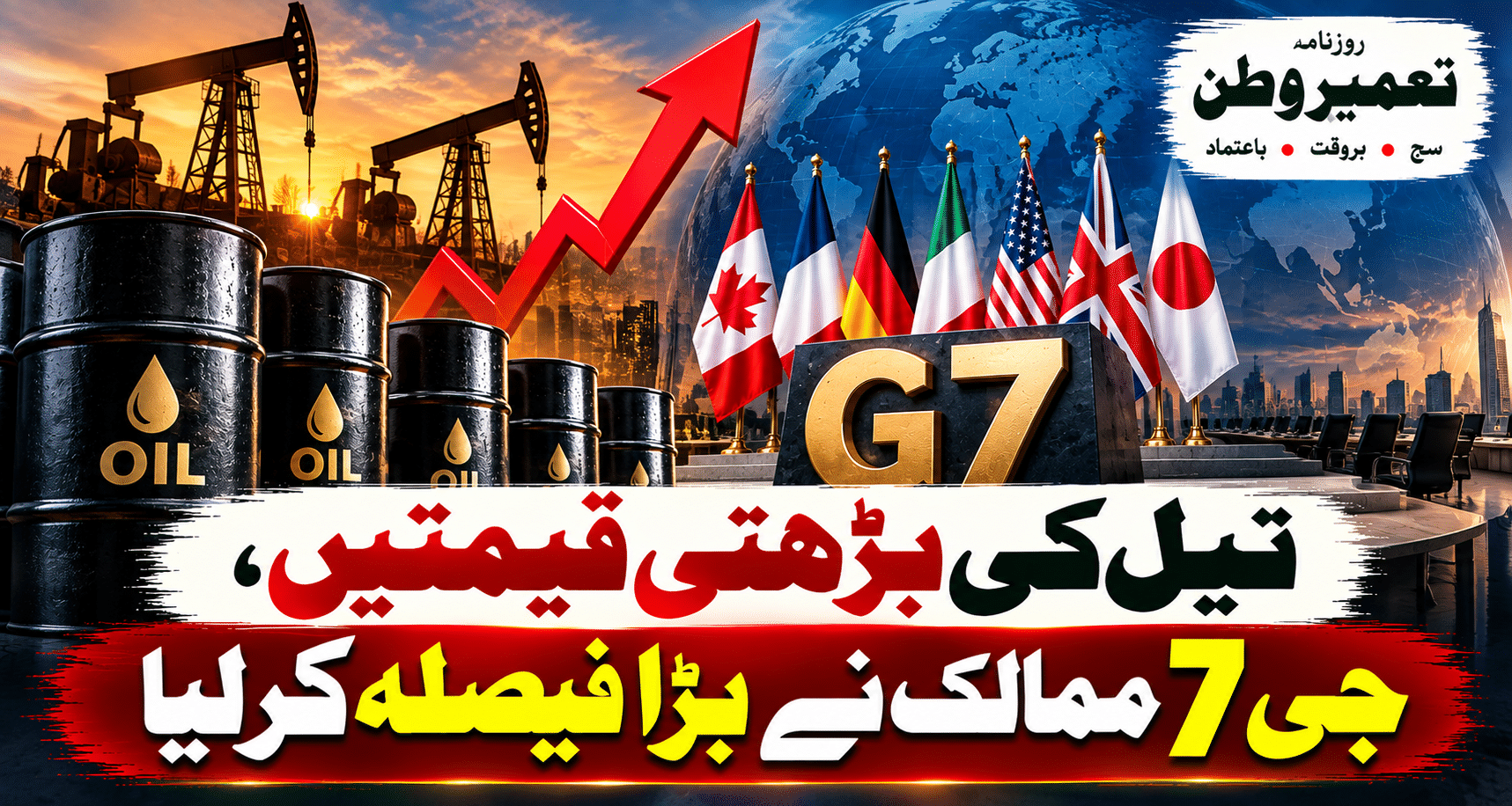 تیل کی بڑھتی قیمتیں، جی 7 ممالک نے بڑا فیصلہ کرلیا