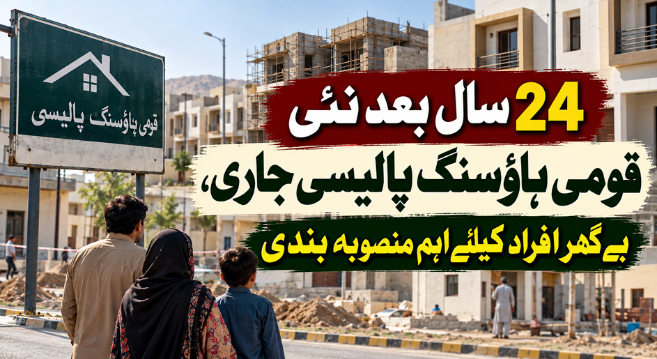 24 سال بعد نئی قومی ہاؤسنگ پالیسی جاری، بے گھر افراد کیلئے اہم منصوبہ بندی