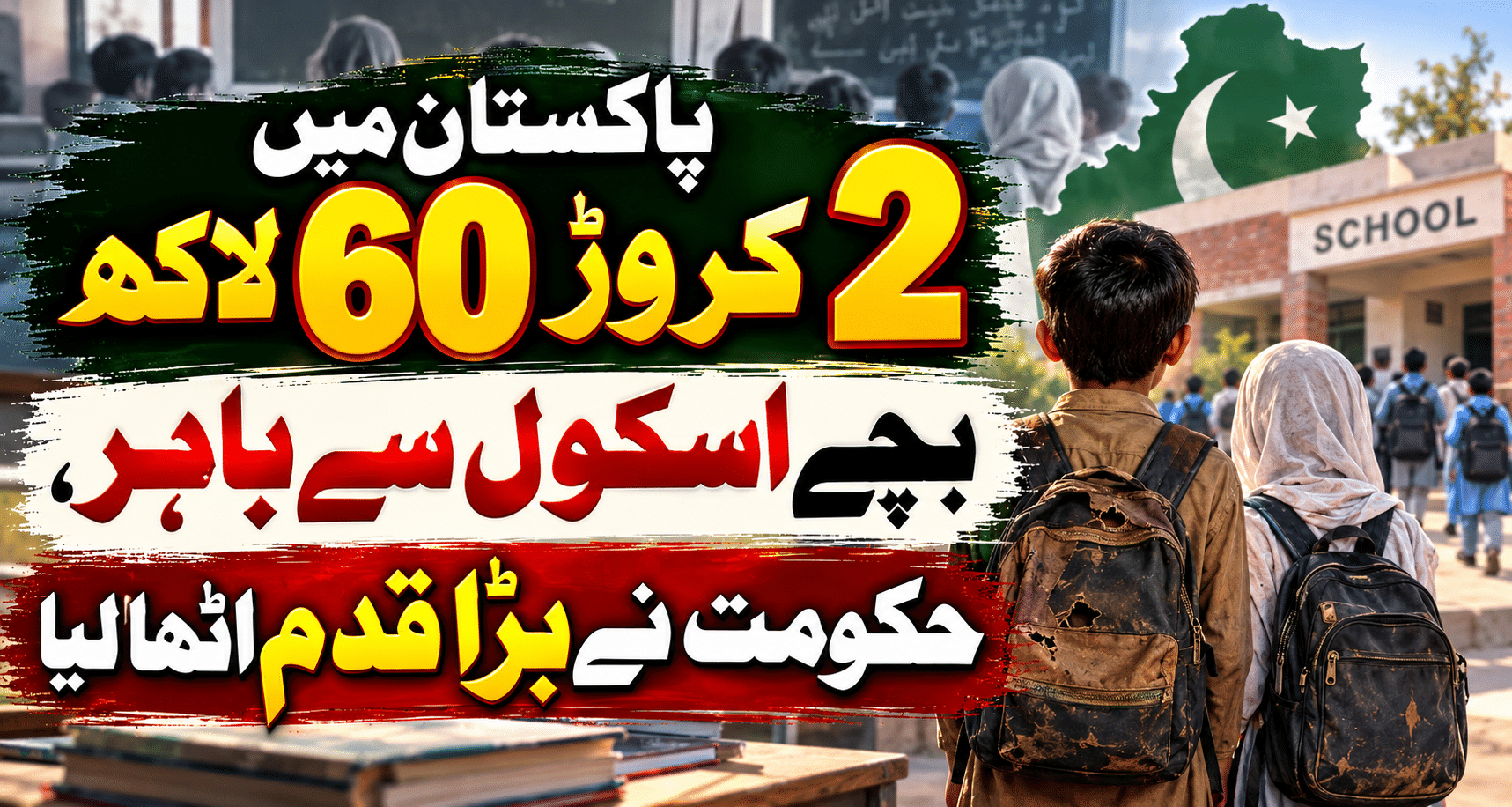 پاکستان میں 2 کروڑ 60 لاکھ بچے اسکول سے باہر، حکومت نے بڑا قدم اٹھا لیا