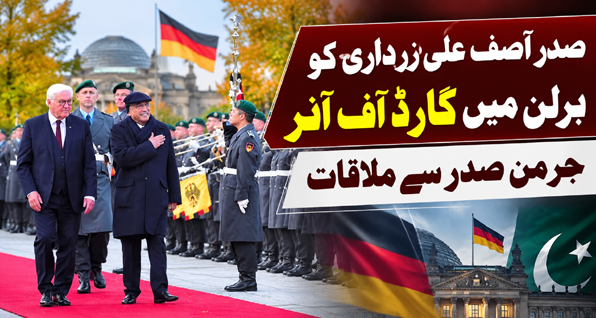 صدر آصف علی زرداری کو برلن میں گارڈ آف آنر، جرمن صدر سے ملاقات